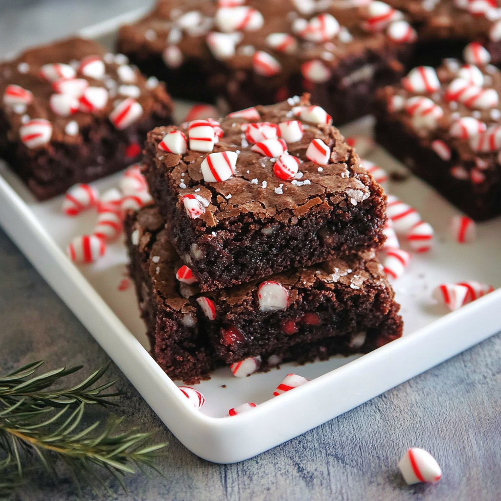 Candy Cane Brownies