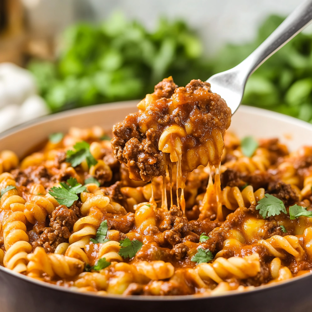 Beef Enchilada Pasta