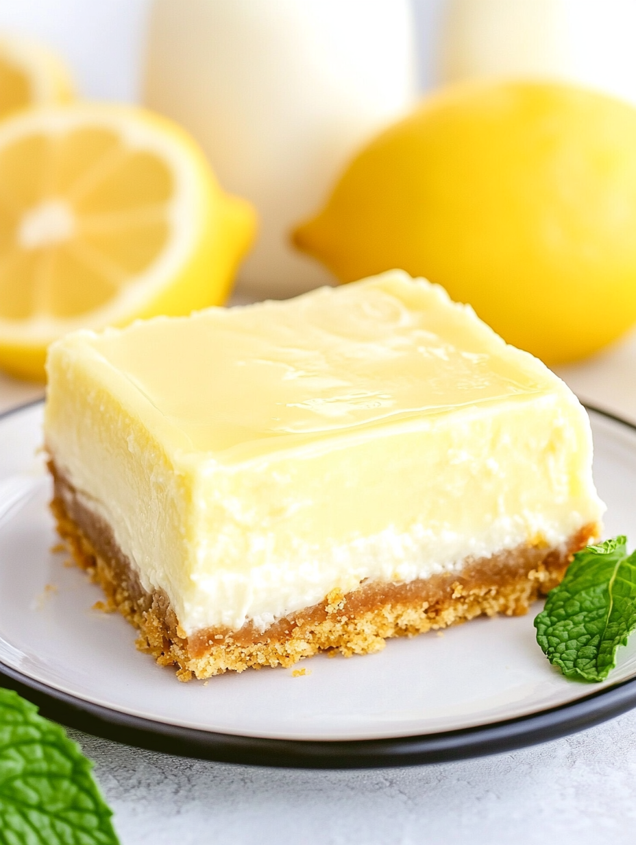 Easy Lemon Cheesecake Bars Recipe