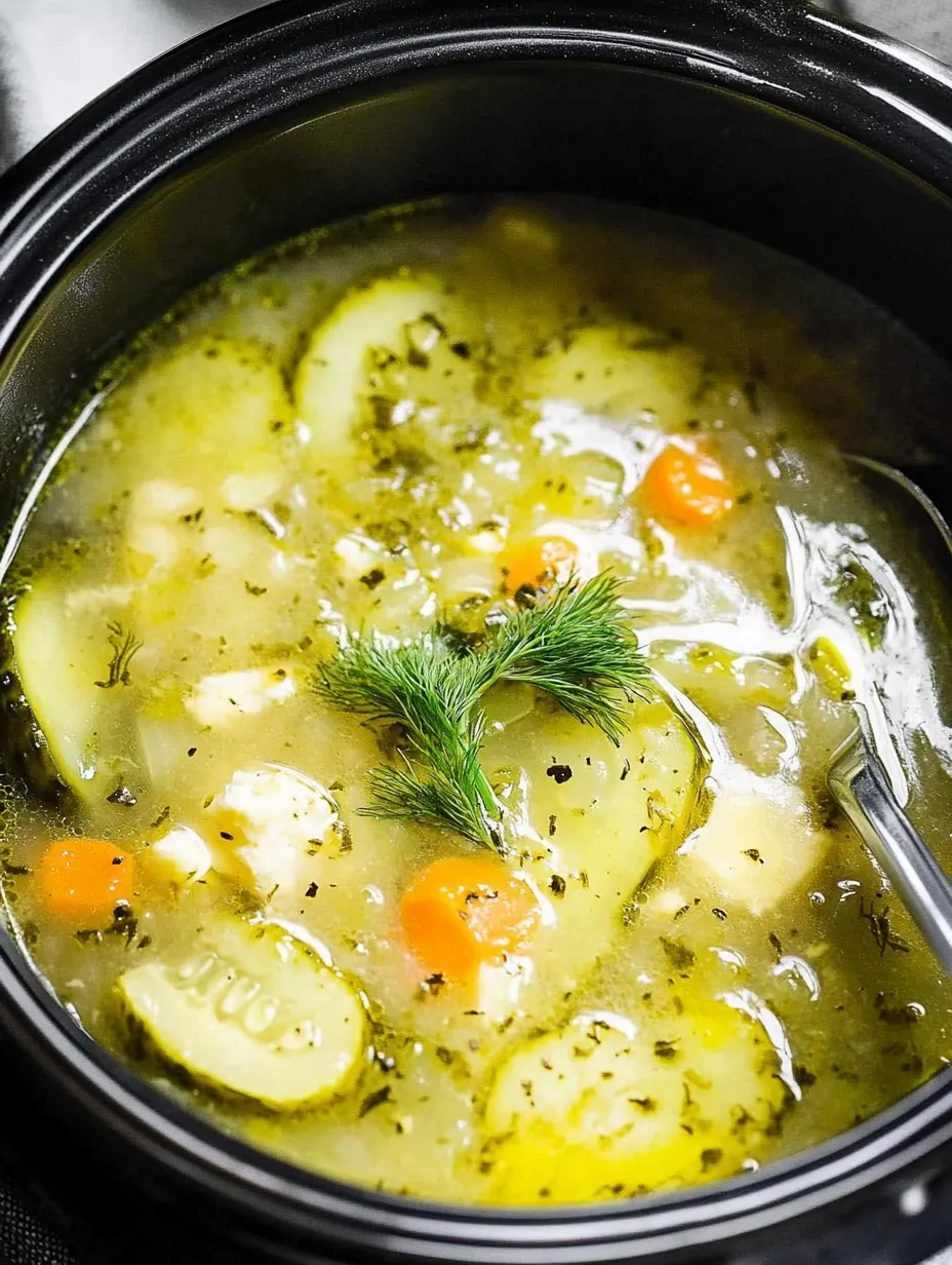 Slow Cooker Dill Pickle Soup Recipe