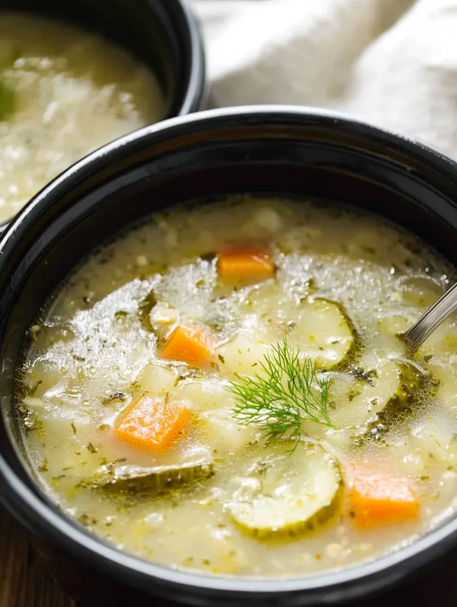 Easy Slow Cooker Dill Pickle Soup