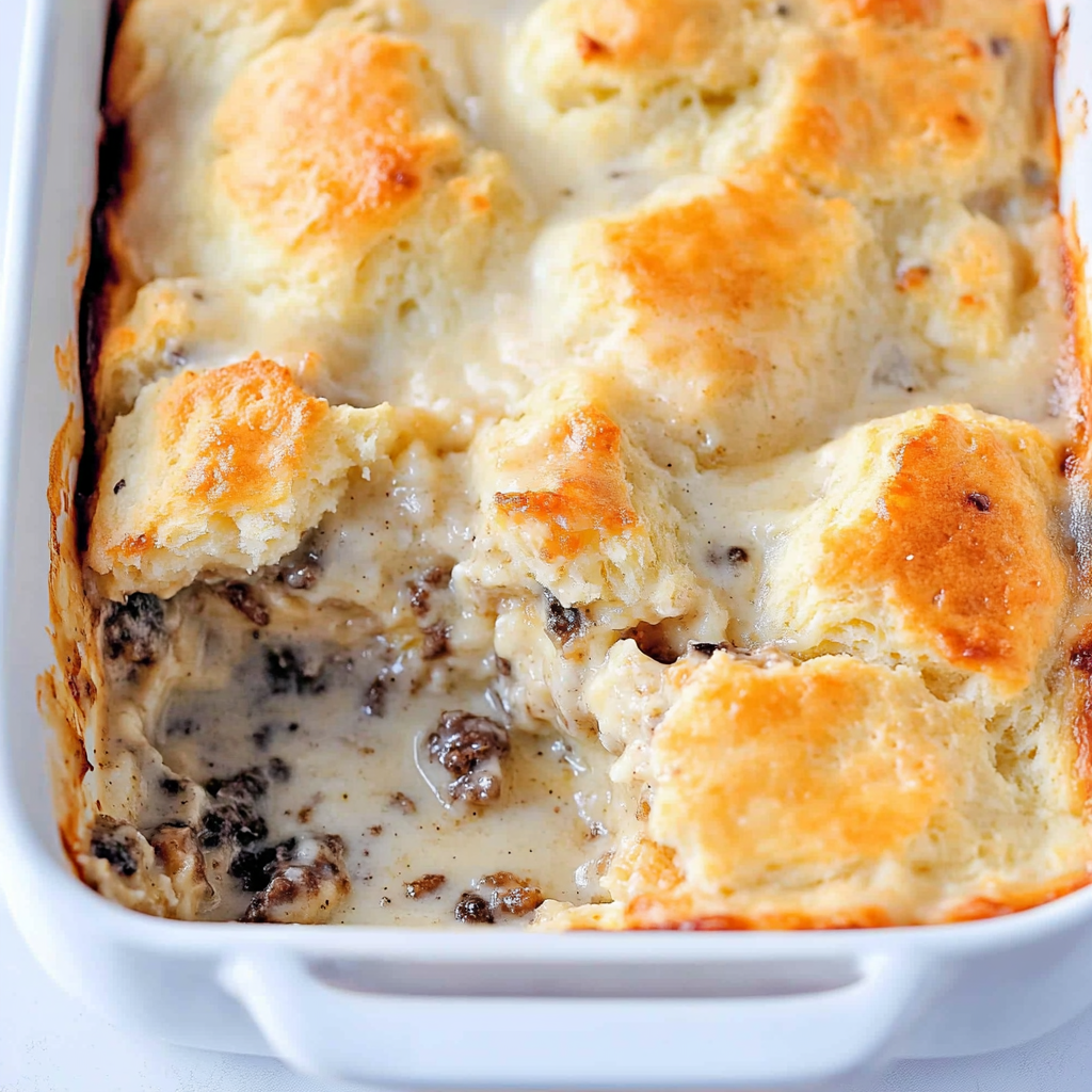 Biscuits and Gravy Casserole