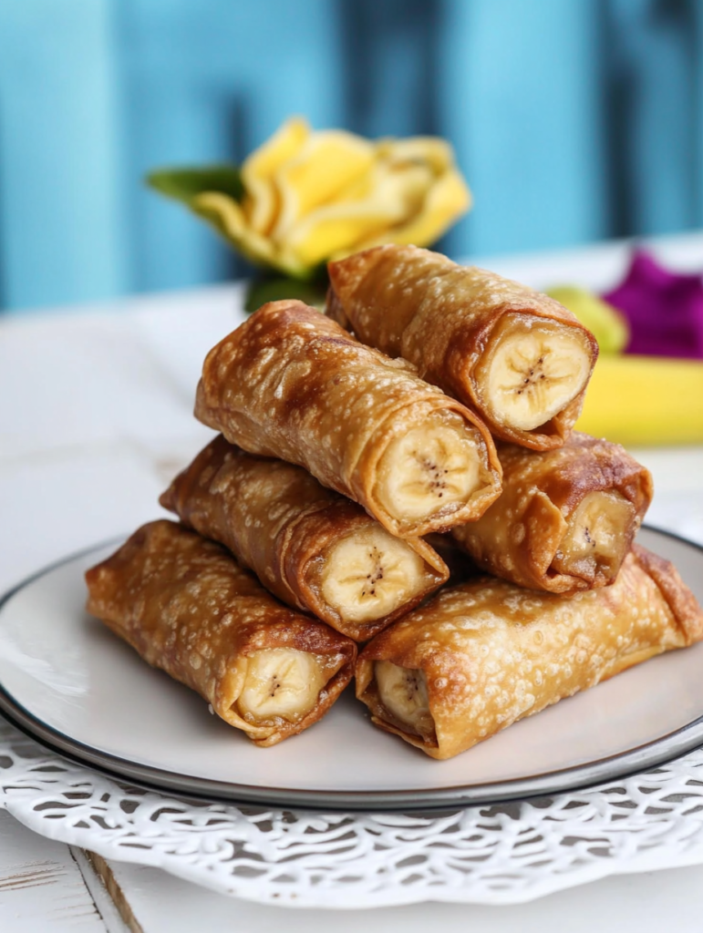 Peanut Butter Banana Egg Rolls