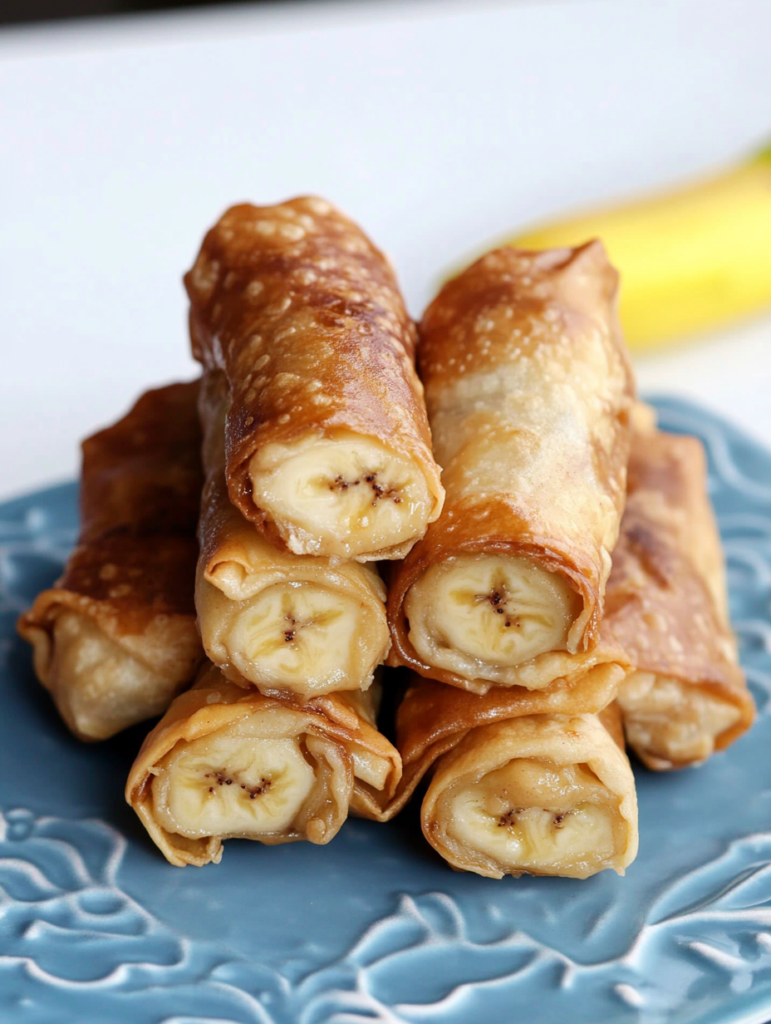 Peanut Butter Banana Egg Rolls