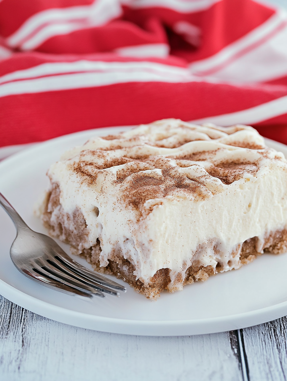 Cinnamon Roll Poke Cake