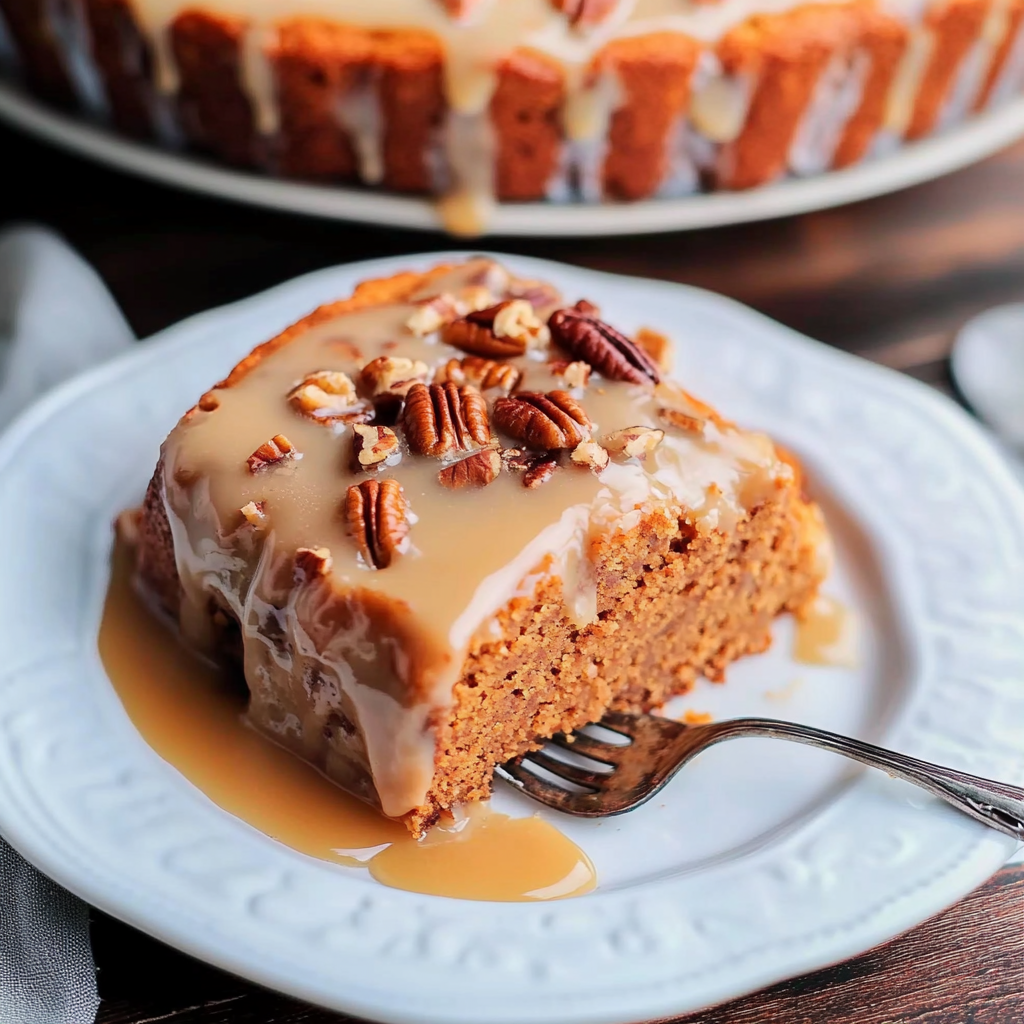 Sweet Potato Cake with Maple Pecan Glaze