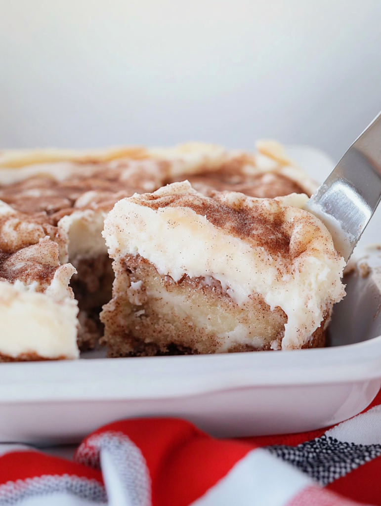 Cinnamon Roll Poke Cake