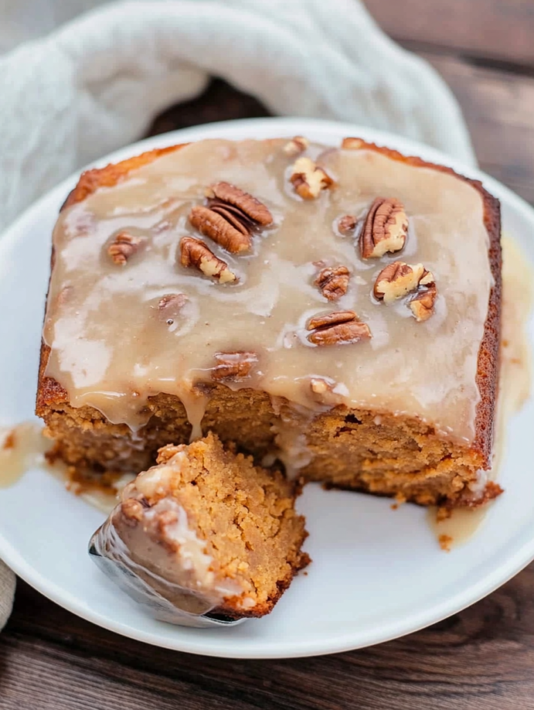 Sweet Potato Cake with Maple Pecan Glaze