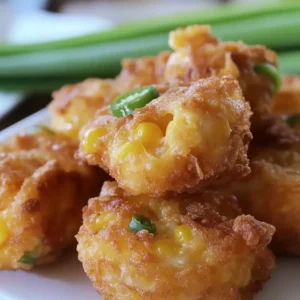 Vegan Cheesy Corn Fritter Bites