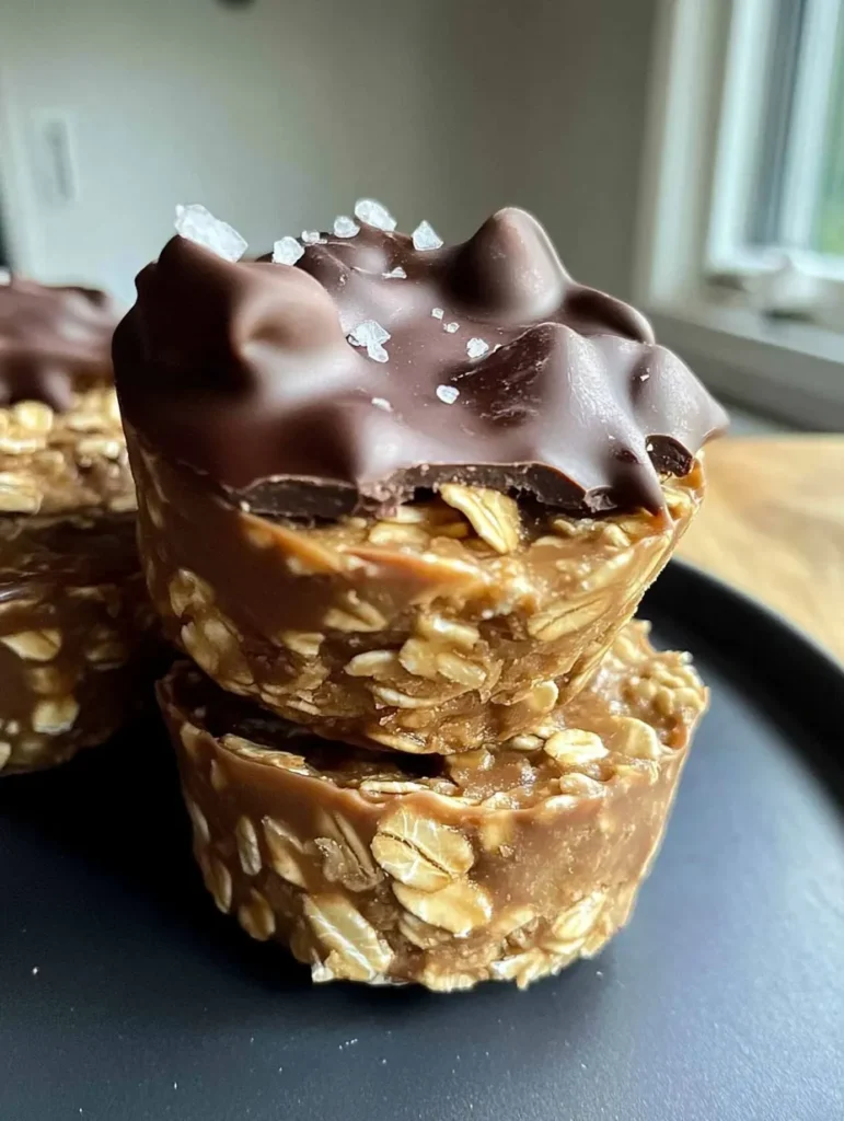 Healthy No-Bake Peanut Butter Oat Cups