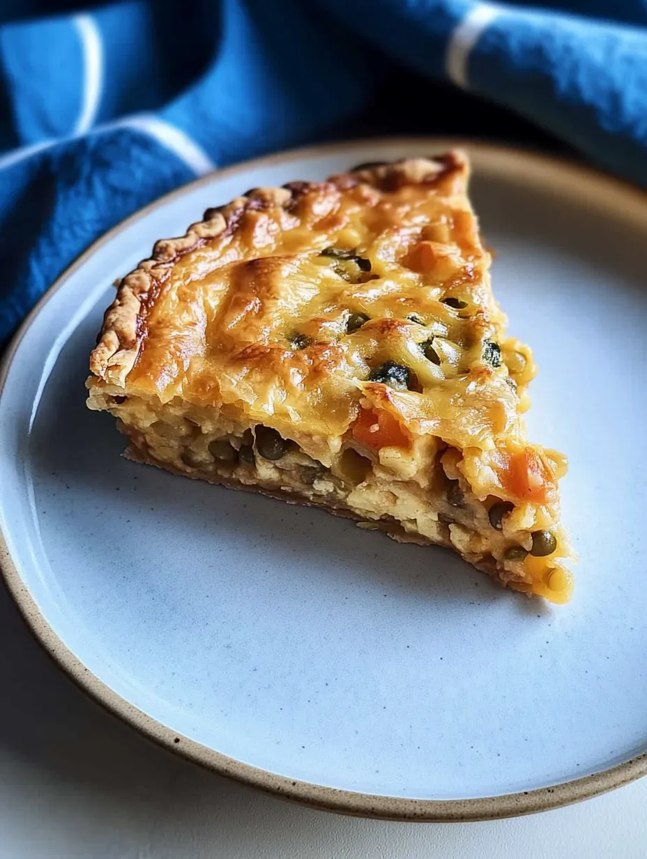 Cheesy Lentil Vegetable Pie Recipe