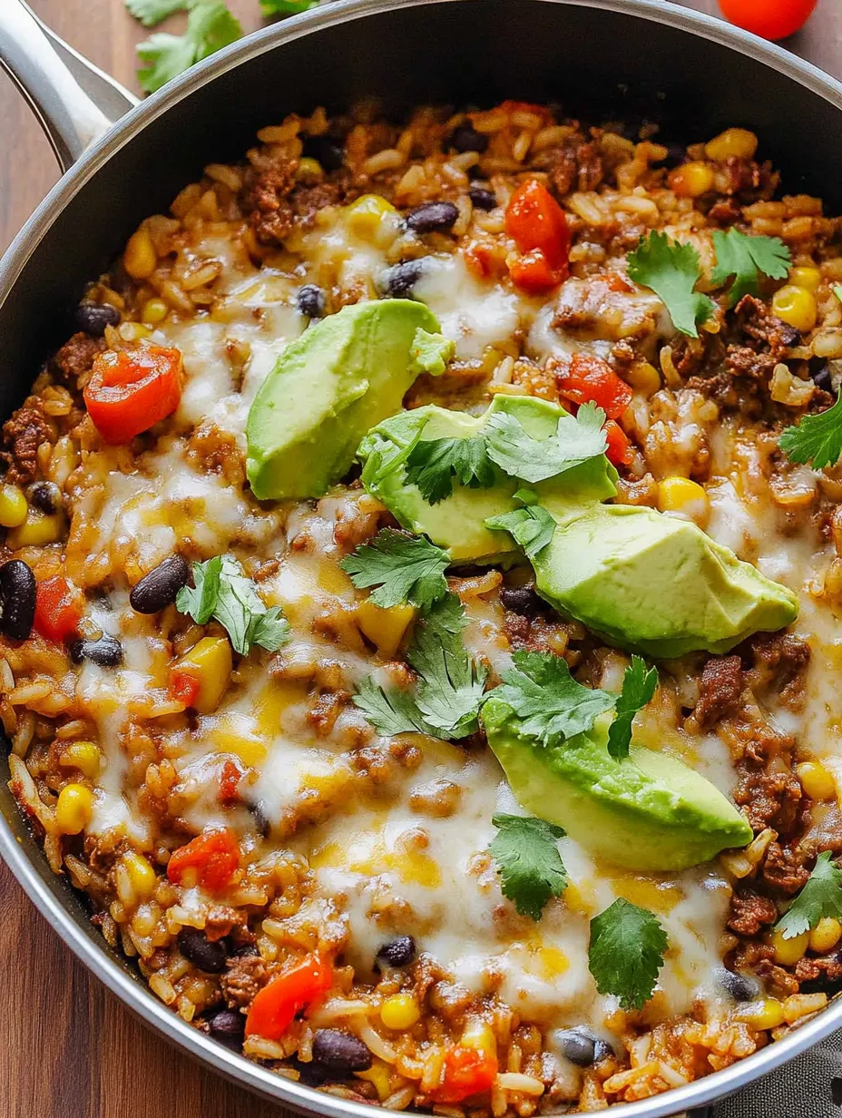 Mexican Beef and Rice Skillet Recipe