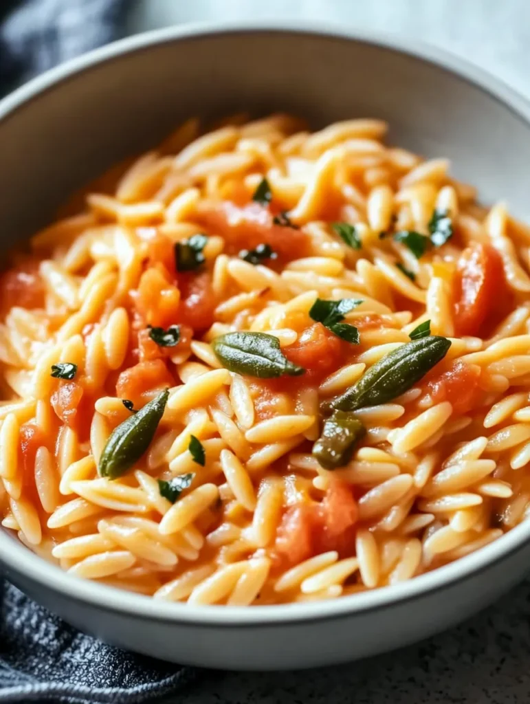 Creamy One-Pot Tomato Orzo Recipe