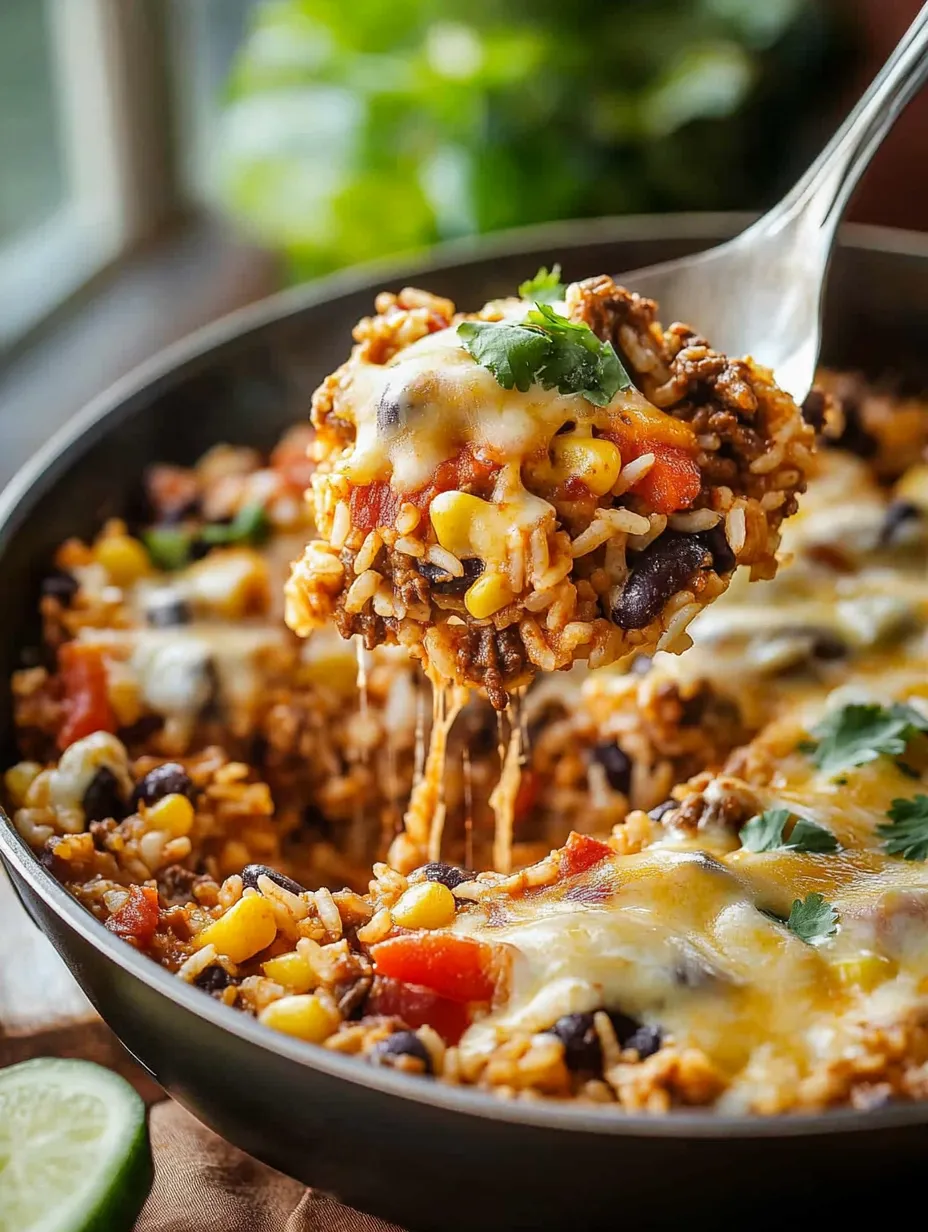 Easy Mexican Beef and Rice Skillet Recipe