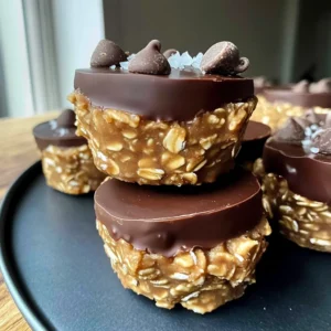 No Bake Peanut Butter Chocolate Oat Cups