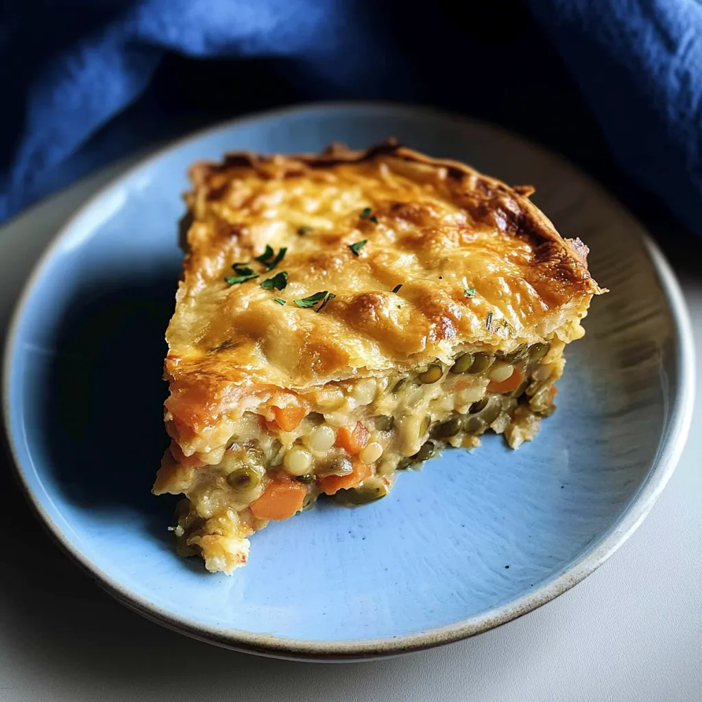 Cheesy Lentil Vegetable Pie