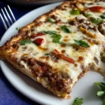 Low Carb Meat and Veggie Crust Pizza