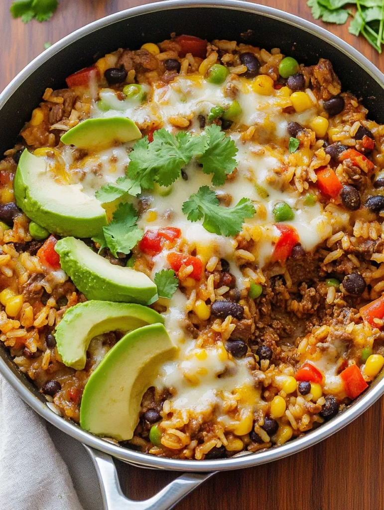 Easy Mexican Beef and Rice Skillet