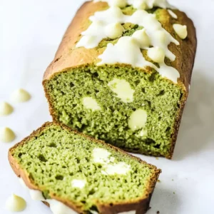 Matcha Banana Bread with White Chocolate