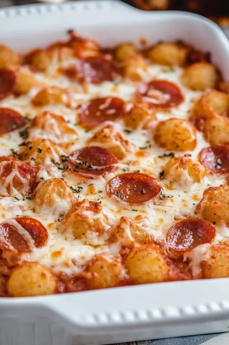 Easy Pizza Tater Tot Casserole Recipe