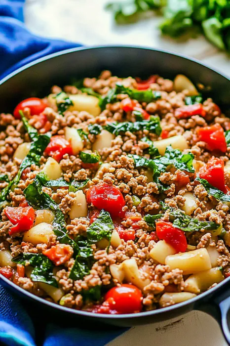 Easy Italian Ground Turkey Skillet Recipe