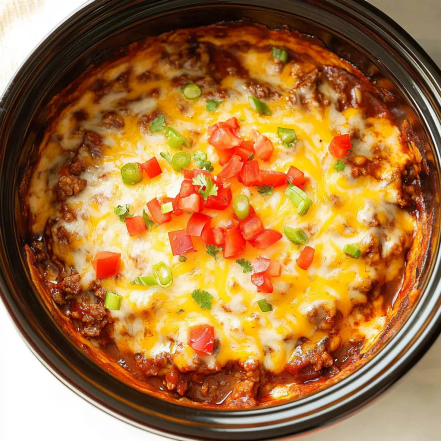 Slow Cooker Beef Enchilada Casserole