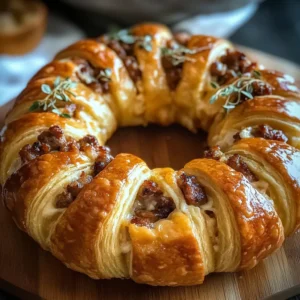 Sausage and Cheese Crescent Ring