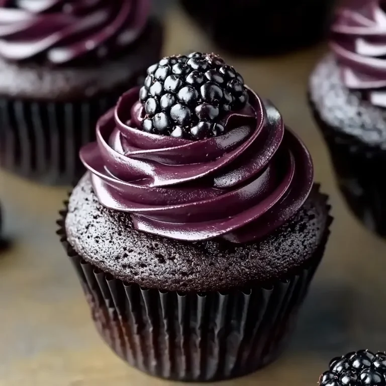 Dark Chocolate Blackberry Cupcakes