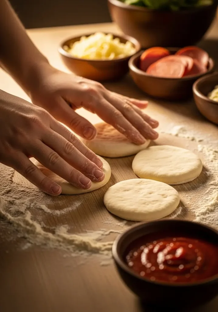 Dough Prepration For Cheesy Pizza Bombs Recipe