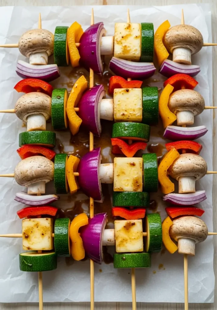 Moroccan Vegetable Skewers Sticks