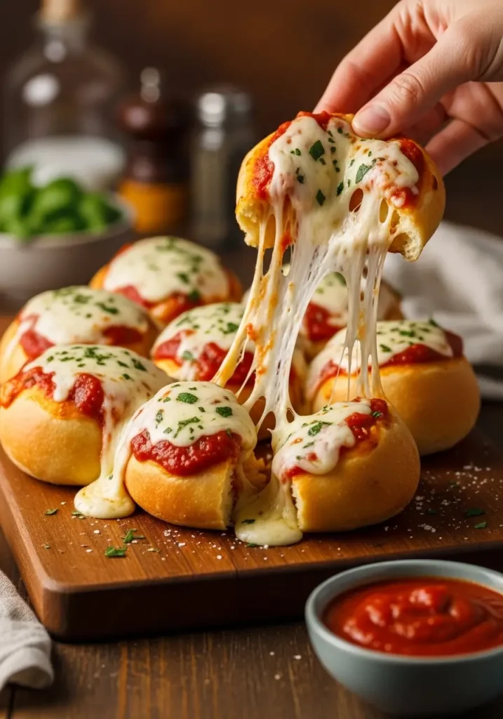 Serving Drift Recipe Cheesy Pizza Bombs Recipe