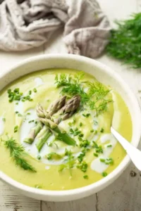 Drift Recipes vegan asparagus soup recipe