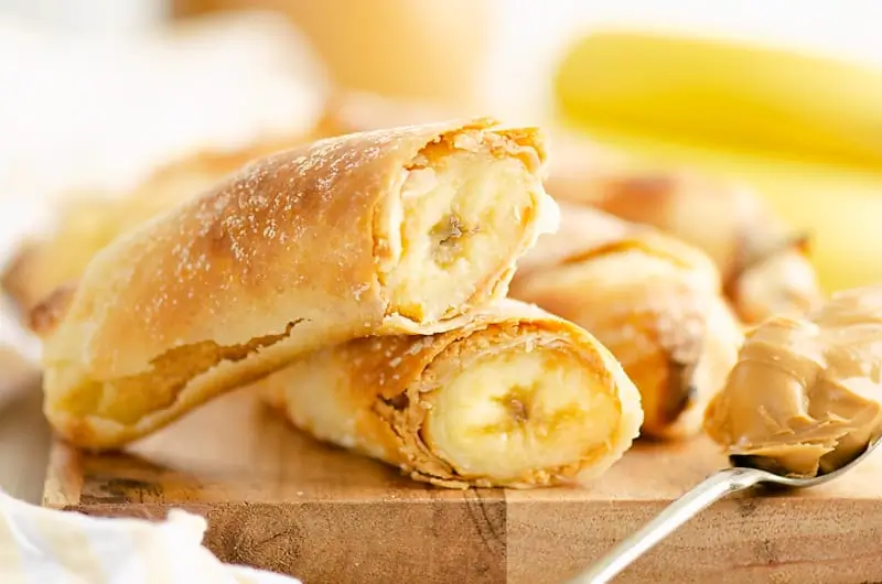 drift recipes Air Fryer Peanut Butter Banana Egg Rolls