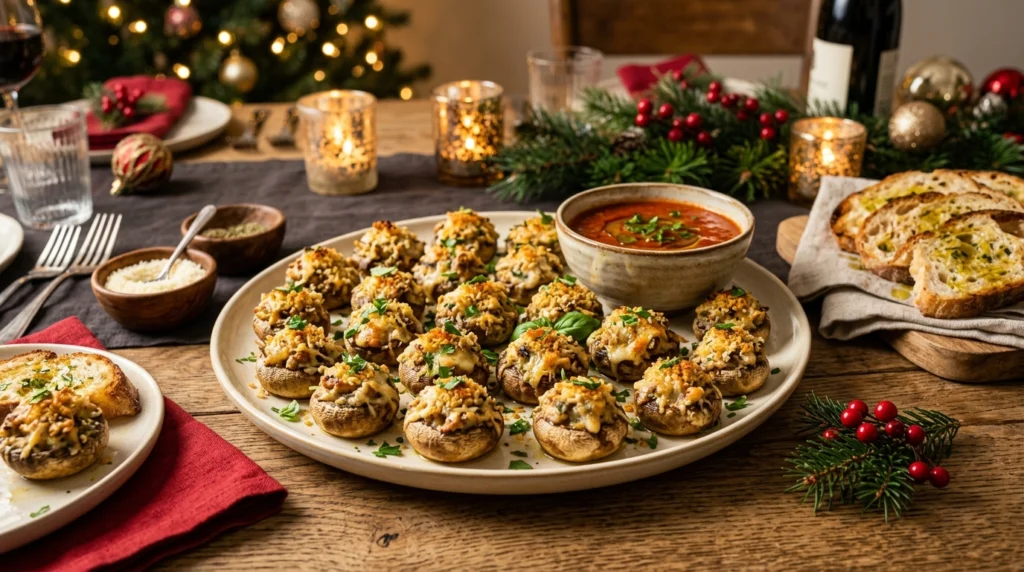 drift recipes Tuscan Stuffed Mushroom Caps
